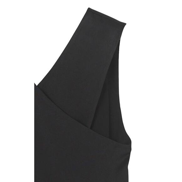 Malene Birger Black Sleeveless Aluta Cross Over Dress Black Size 36 - Picture 4 of 9